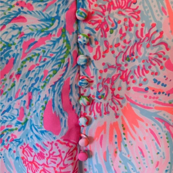 Lilly Pulitzer Vibrant Pink and Blue Midi Dress - Picture 3 of 4